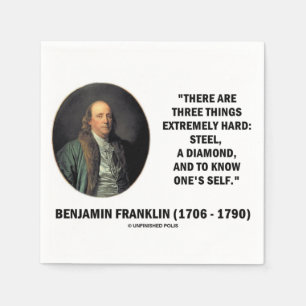 Benjamin Franklin Drie dingen extreem hard Servetten