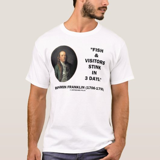 Benjamin Franklin Fish & Visitors stoppen over 3 d T-shirt (Voorkant)