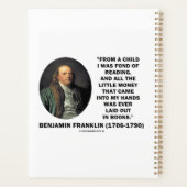 Benjamin Franklin Fond De Lecture Citation D'Argen (Dos)