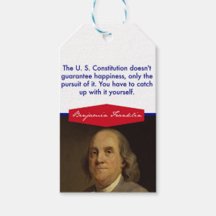 Benjamin Franklin Gift Labels Cadeaulabel