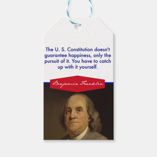 Benjamin Franklin Gift Labels Cadeaulabel (Voorkant)