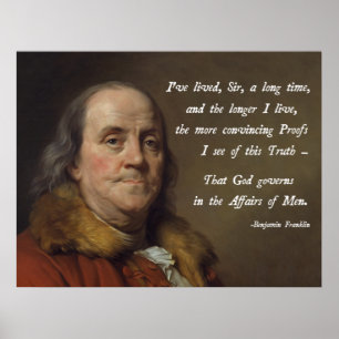 Benjamin Franklin God Poster