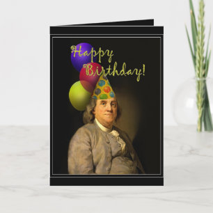 Benjamin Franklin Happy Birthday Kaart