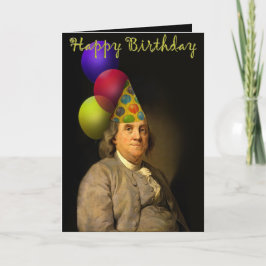 Benjamin Franklin Happy Birthday Kaart