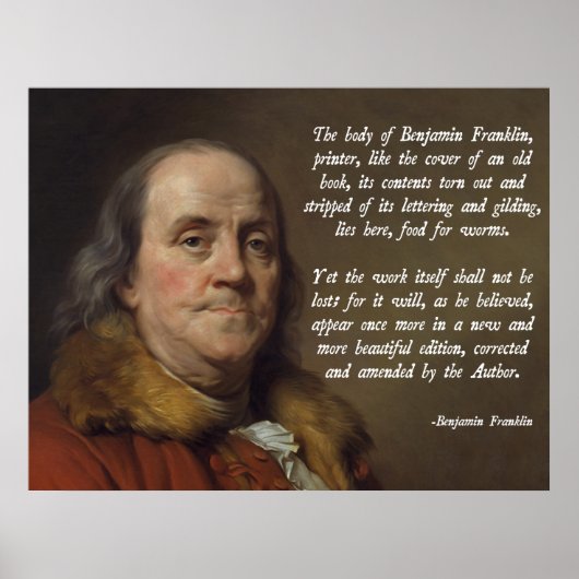 Benjamin Franklin Heaven Poster (Voorkant)