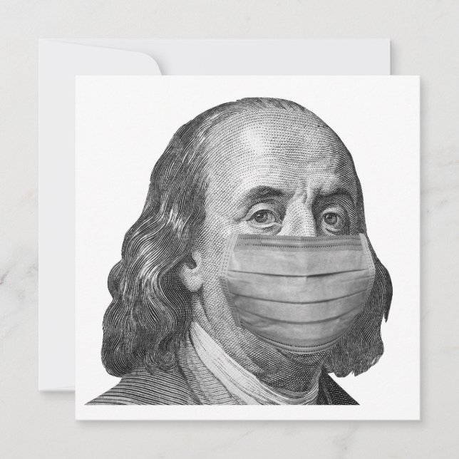 Benjamin Franklin in masker (Voorkant)