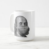 Benjamin Franklin in masker Koffiemok (Voorkant links)