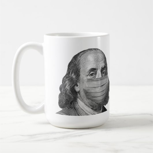 Benjamin Franklin in masker Koffiemok (Links)