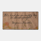 Benjamin Franklin Inspirerend Quote "Lege Tas" Bureaumat (Voorkant)