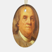 Benjamin Franklin Keramisch Ornament (Links)