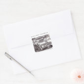 Benjamin Franklin leidt zijn beste experiment Vierkante Sticker (Envelop)