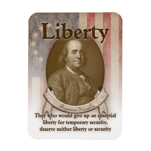 Benjamin Franklin - Liberty Magneet (Verticaal)