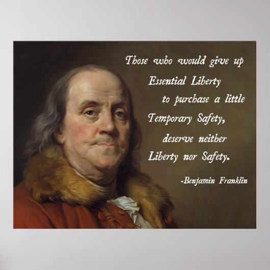 Benjamin Franklin Liberty Poster (Voorkant)