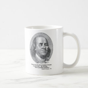 Benjamin Franklin mettant d'aplomb la tasse