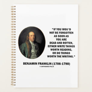 Benjamin Franklin Ne Pas être Oublié Lecture Écrit