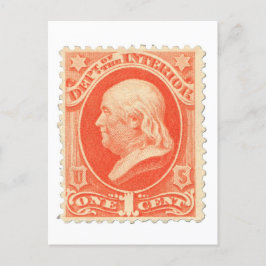 Benjamin Franklin One Cent US Postzegel Briefkaart