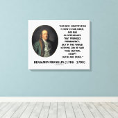 Benjamin Franklin Overlijdensbelastingen Citaat Canvas Afdruk (Insitu (Houten vloer))