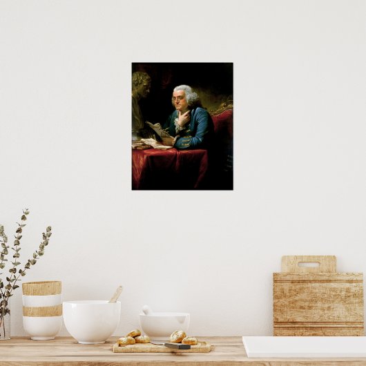 Benjamin Franklin Portrait Poster (Keuken)
