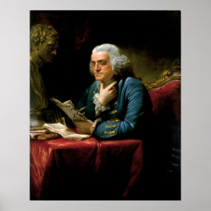 BENJAMIN FRANKLIN Portret van David Martin Poster