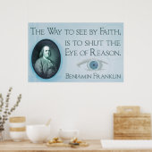 Benjamin Franklin | Poster de la foi et de la rais (Cuisine)