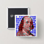 Benjamin Franklin Quote Button (Voorkant /achterkant)