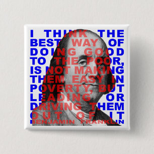 Benjamin Franklin Quote Button