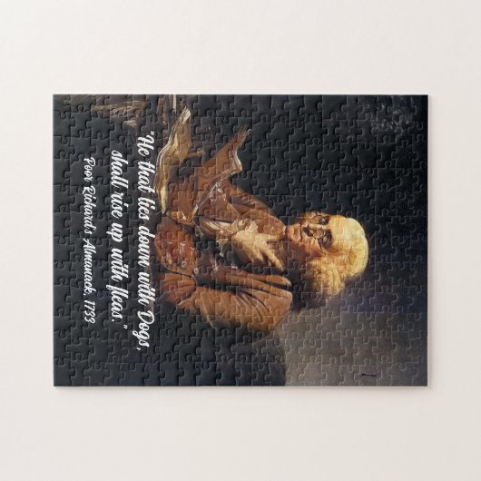 Benjamin Franklin Quote - Customize Jigsaw Puzzle (Horizontal)