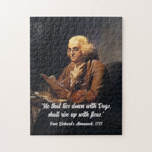 Benjamin Franklin Quote - Customize Jigsaw Puzzle (Vertical)