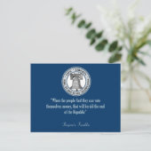 Benjamin Franklin Quote (Money) Briefkaart (Staand voorkant)