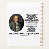 Benjamin Franklin Quote over het evalueren van waa Planner (Achterkant)