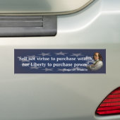 Benjamin Franklin Quote over koopkracht Bumpersticker (Op auto)