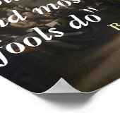 Benjamin Franklin Quote over ontlasting Poster (Hoek)