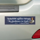 Benjamin Franklin Quote over opstand Bumpersticker (Op auto)