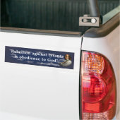 Benjamin Franklin Quote over opstand Bumpersticker (Op Truck)