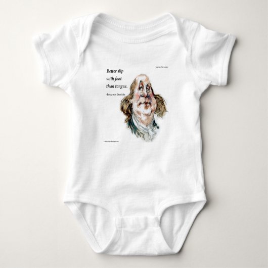 Benjamin Franklin & Quote Rick London & Tom Kerr Romper (Voorkant)