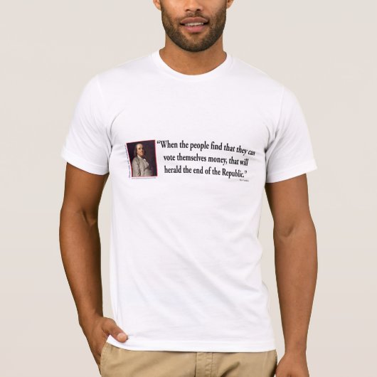 Benjamin Franklin Quote T-shirt (Voorkant)