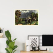 Benjamin Franklin's Kite and Lightning Experiment Poster (Thuiskantoor)