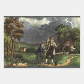 Benjamin Franklin's Lightning and Kite Experiment Inpakpapier Vel (Voorkant 3)