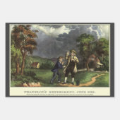 Benjamin Franklin's Lightning and Kite Experiment Inpakpapier Vel (Voorkant)