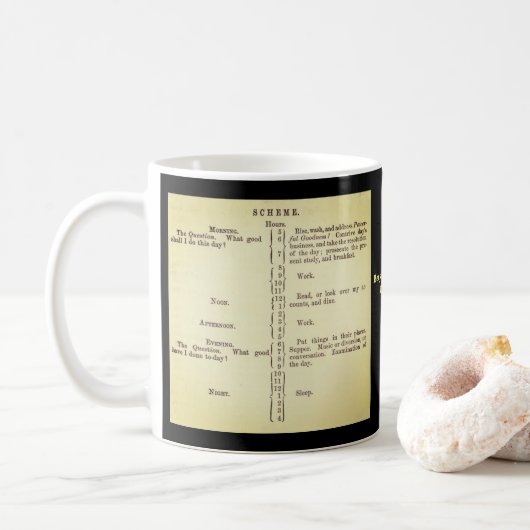 Benjamin Franklin's Schedule Mok (Met donut)