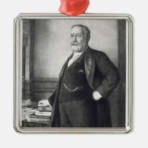 Benjamin Harrison (1833-1901), 23e President van t Metalen Ornament