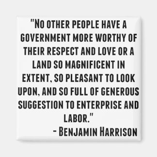 Benjamin Harrison Quote Magneet