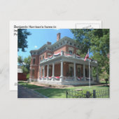 Benjamin Harrison's huis Briefkaart (Voorkant / Achterkant)