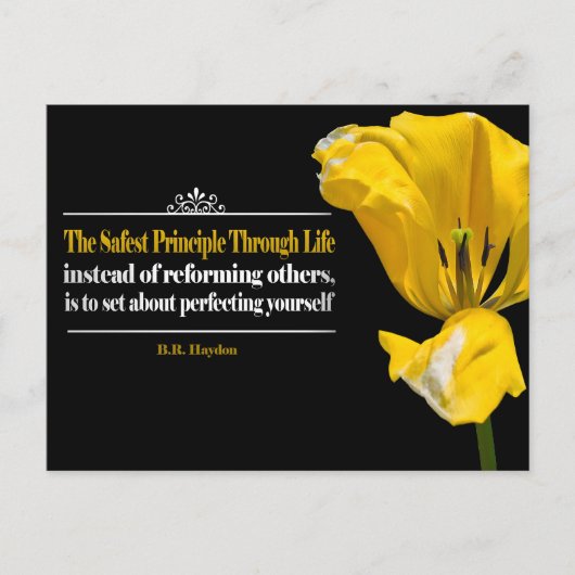 Benjamin Haydon Inspirerend Quote "Principle" Briefkaart (Voorkant)