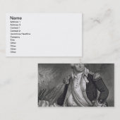 Benjamin Lincoln (1733-1810) (graving) Visitekaartje (Voorkant / Achterkant)