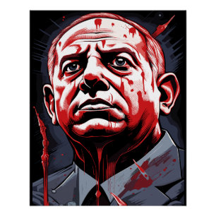 Benjamin Netanyahu Blood Perfect Poster