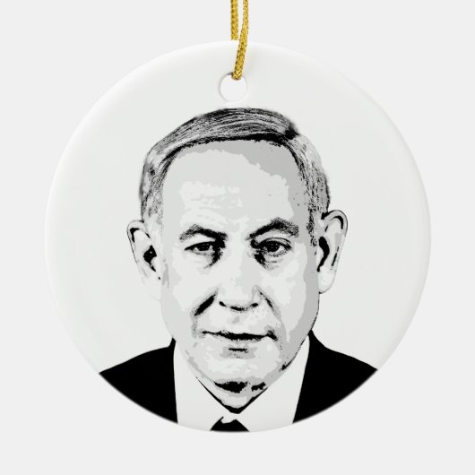 Benjamin Netanyahu Keramisch Ornament (Voorkant)