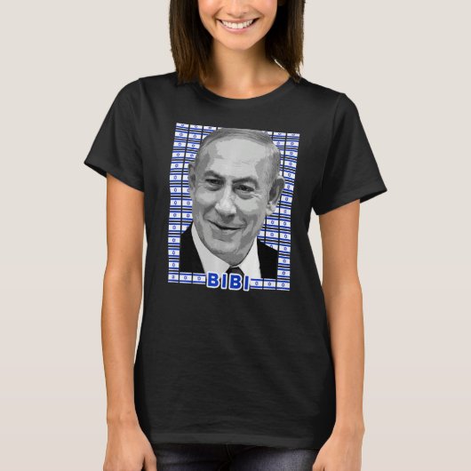 Benjamin Netanyahu Premier Portrait Flag o T-shirt (Voorkant)