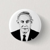 Benjamin Netanyahu Ronde Button 3,2 Cm (Voorkant)