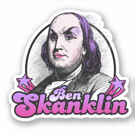 Benjamin Skanklin Sticker (Voorkant)